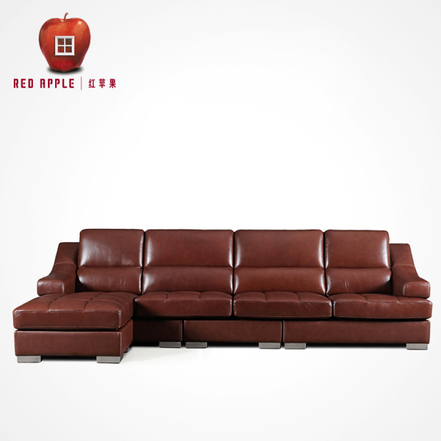 红苹果家具真皮艺沙发组合ap671