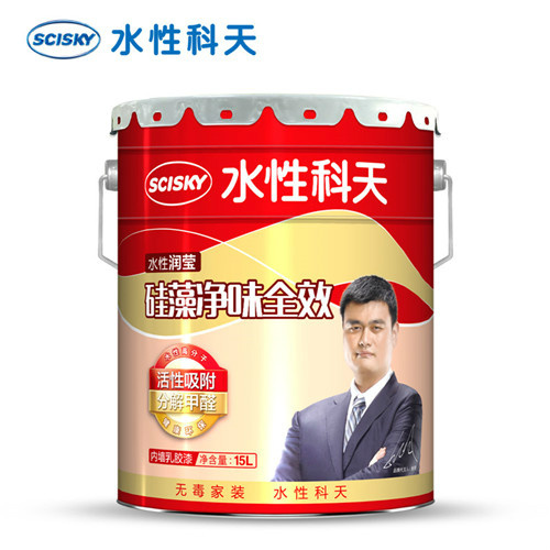 水性科天水性润莹硅藻净味全效内墙乳胶漆15l